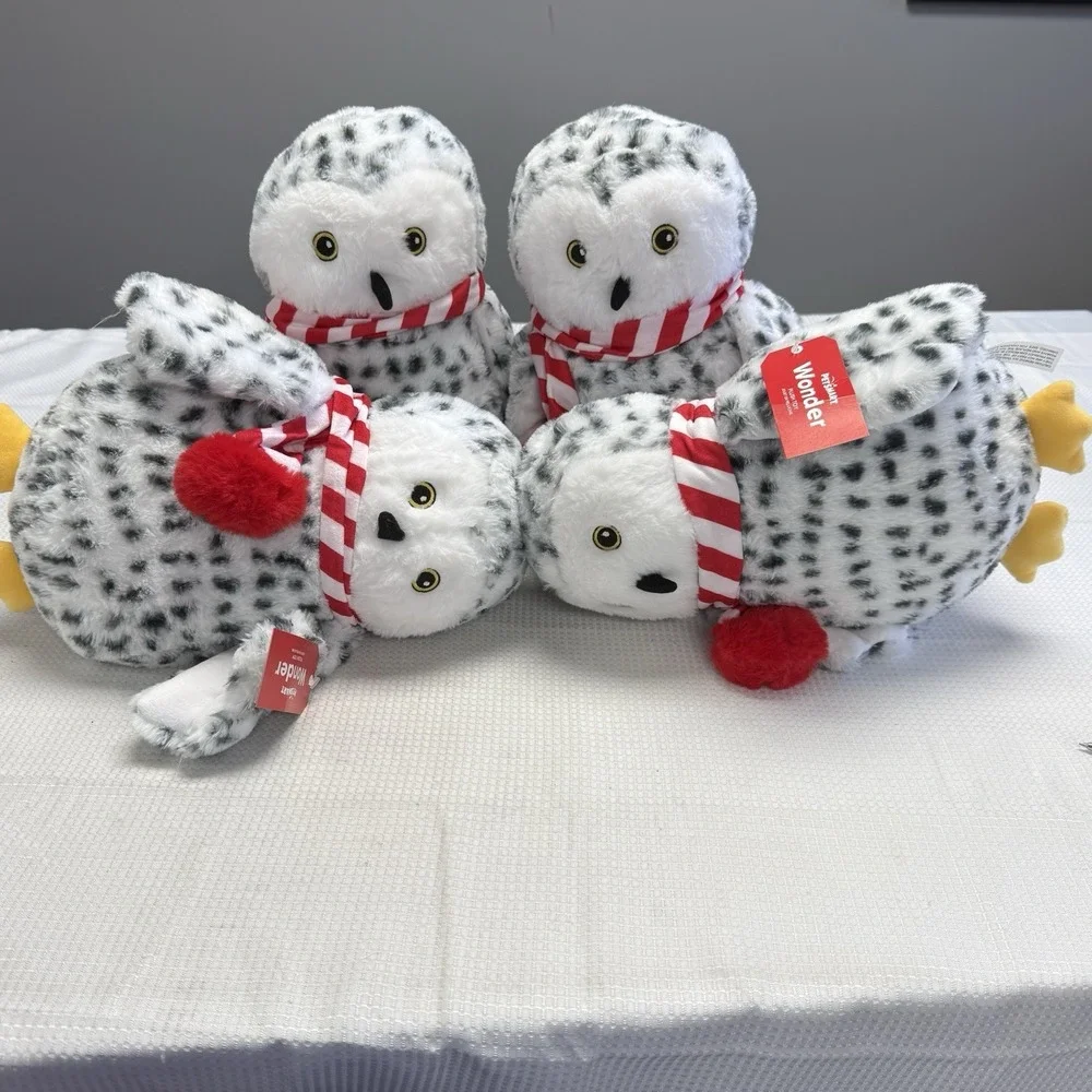 Lot Of 4 2025 Petsmart Dog Toy Stuffed Wonder Owl Squeaky Chew Plush‎ 11